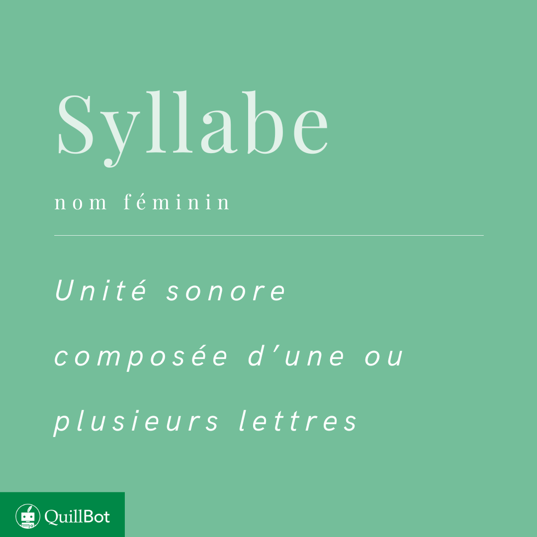 syllabe def