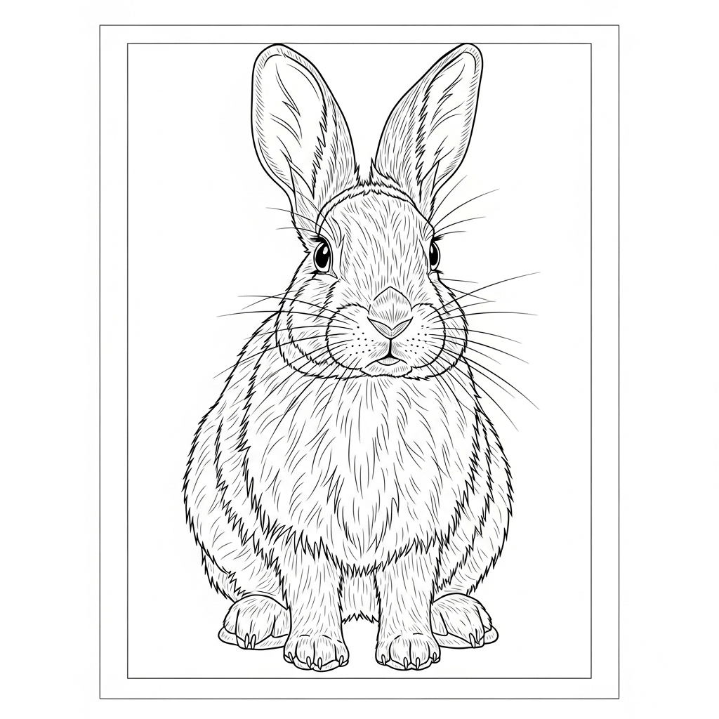coloriage lapin adulte