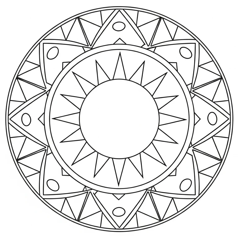 Mandala-Ausmalbild