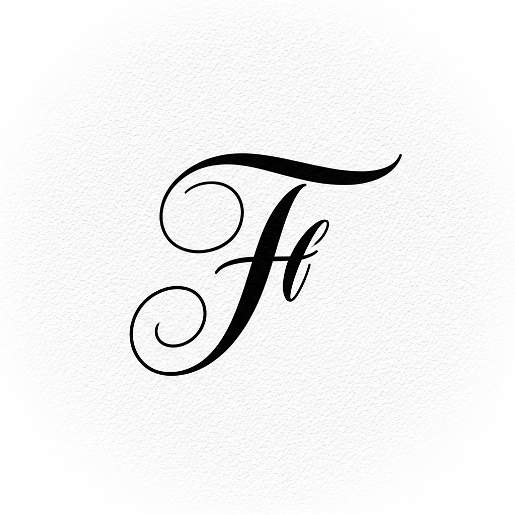 lettre F calligraphie