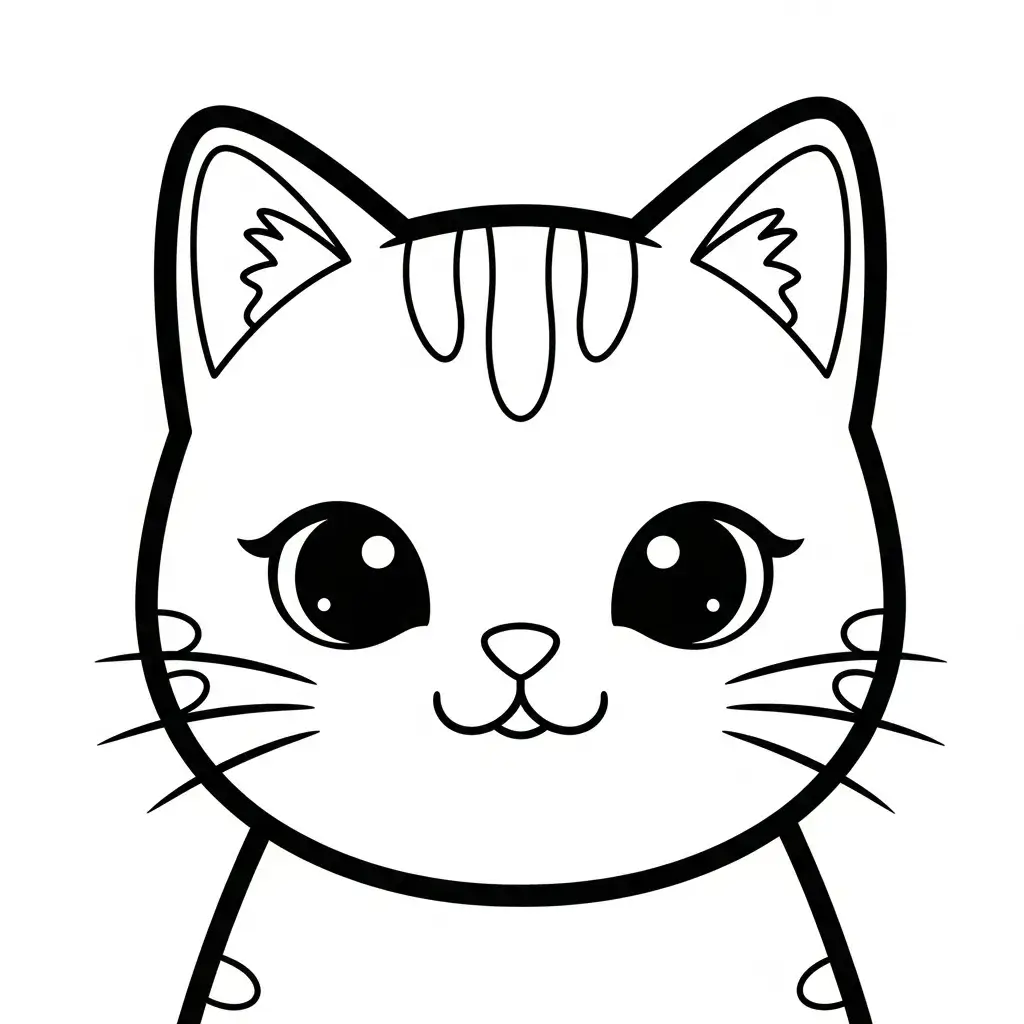 coloriage chat facile