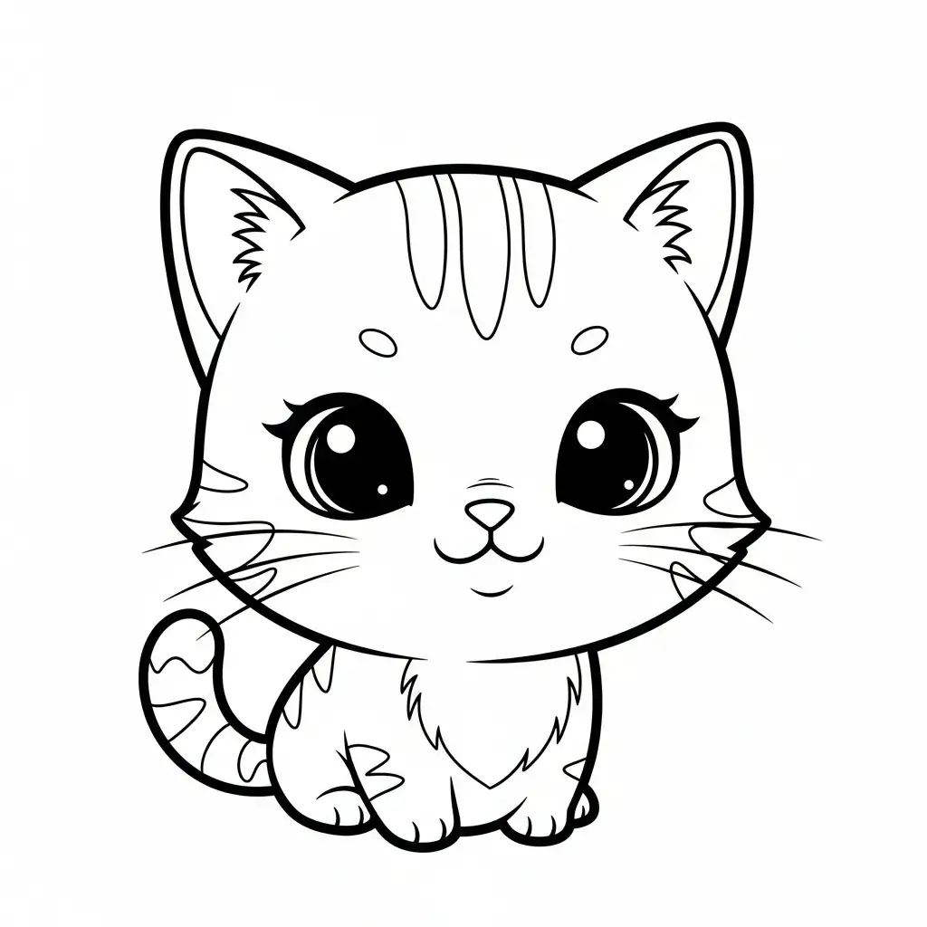 coloriage chat kitty