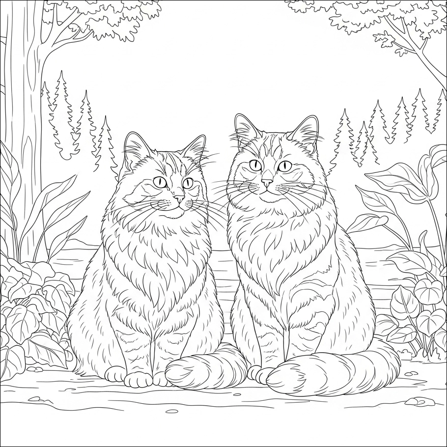 coloriage chat adulte
