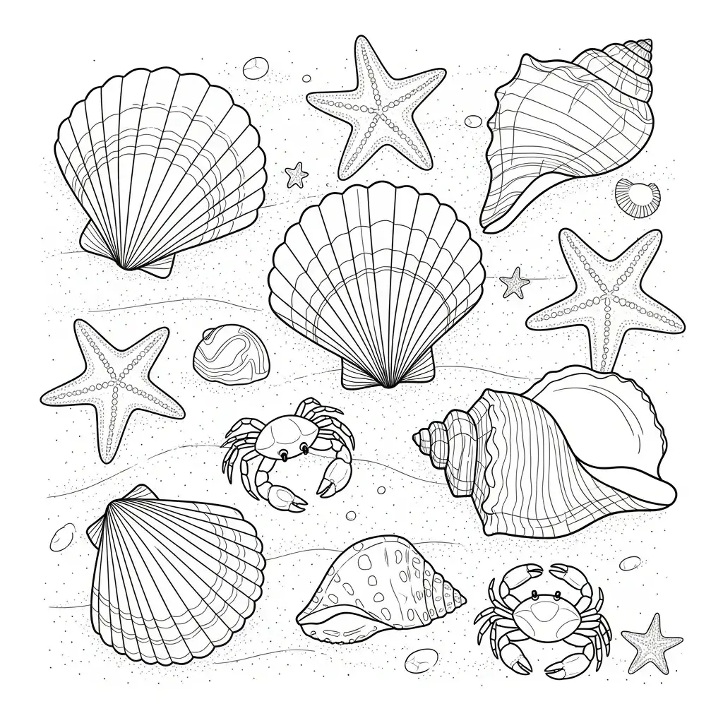 coloriage plage pour enfant
